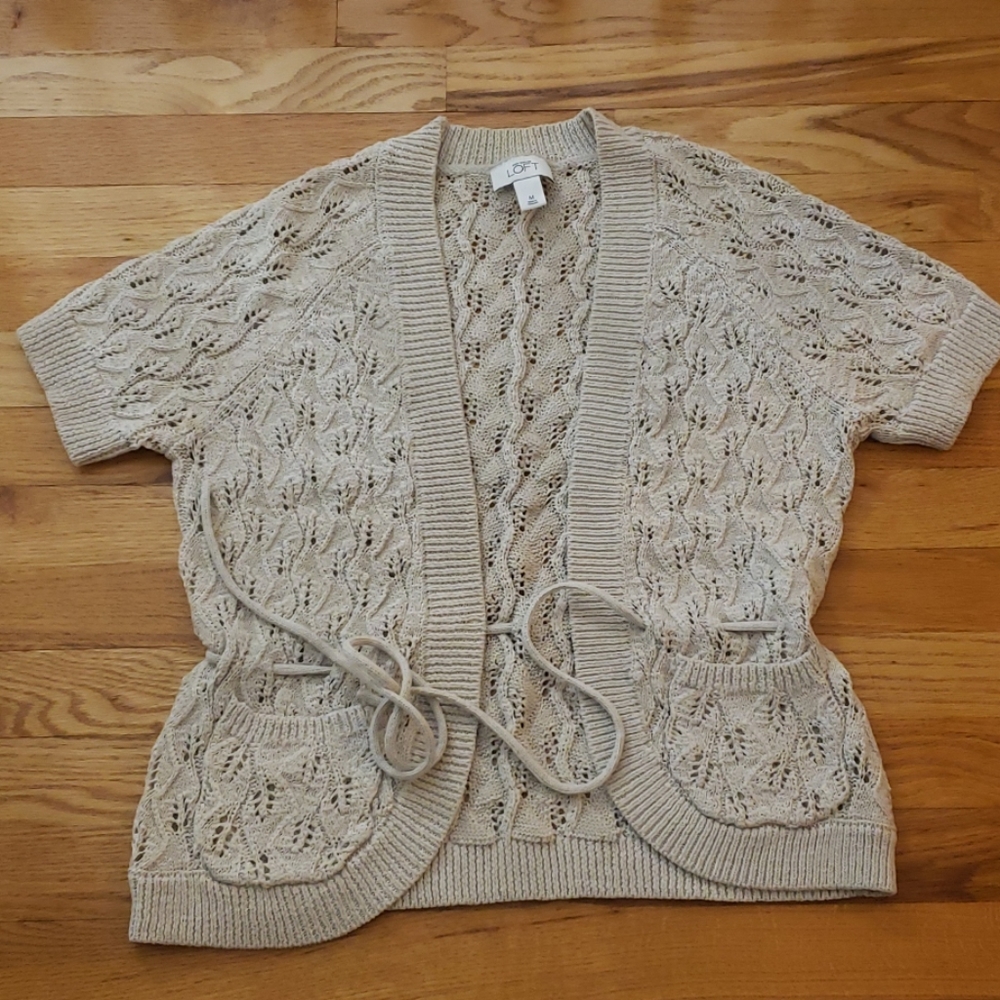 Loft knit short sleeve sweater